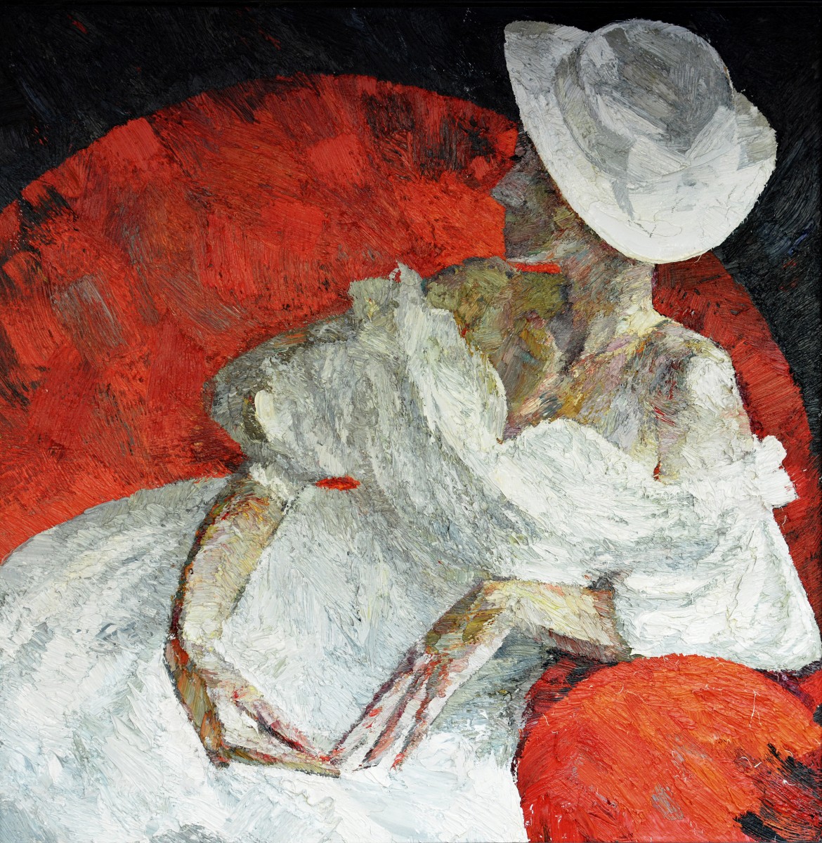 "Semifigură" by Carolina Leagul, 2012, 680x680mm, oil on canvas