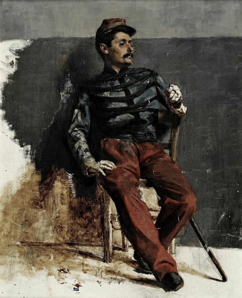 "Painting. Figure" by Ilya Efimovich Repin, oil on canvas