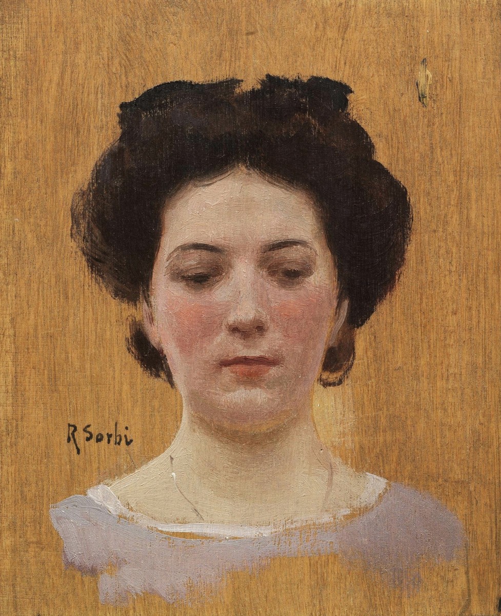 "Pictură. Portret" by Raffaello Sorbi