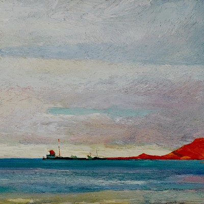 "Caspian Sea" by Anatol Ghimpu, 2000, 420x680mm, ulei pe pânză