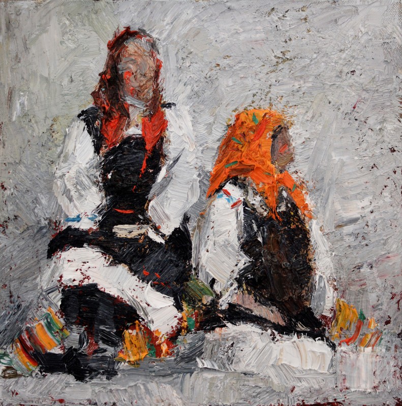 "Painting. Etude. Figure. Long term" by Adrian Diacon, 300x300mm, oil on canvas