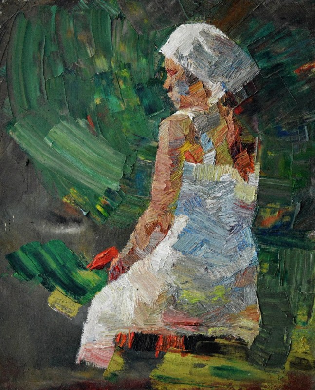 "Painting. Pleinair. Figure. Pleinair moldova" by Ion Golubei, oil on canvas