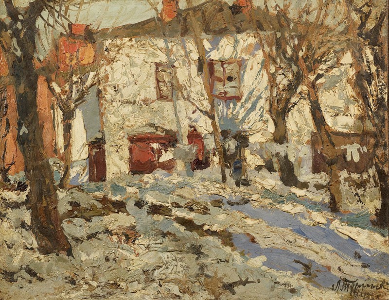 "Compoziție. Peisaj. Rural" by Leonid Viktorovich Turzhansky