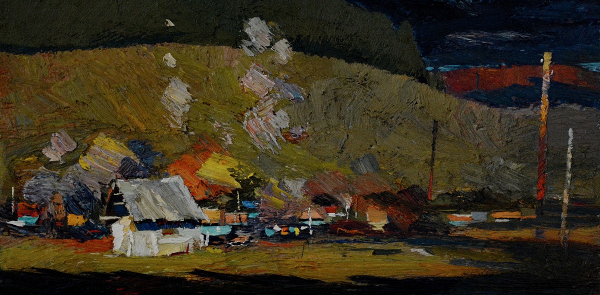 "Etude. Transilvania" by Anatol Ghimpu, 2010, 300x600mm, oil on canvas
