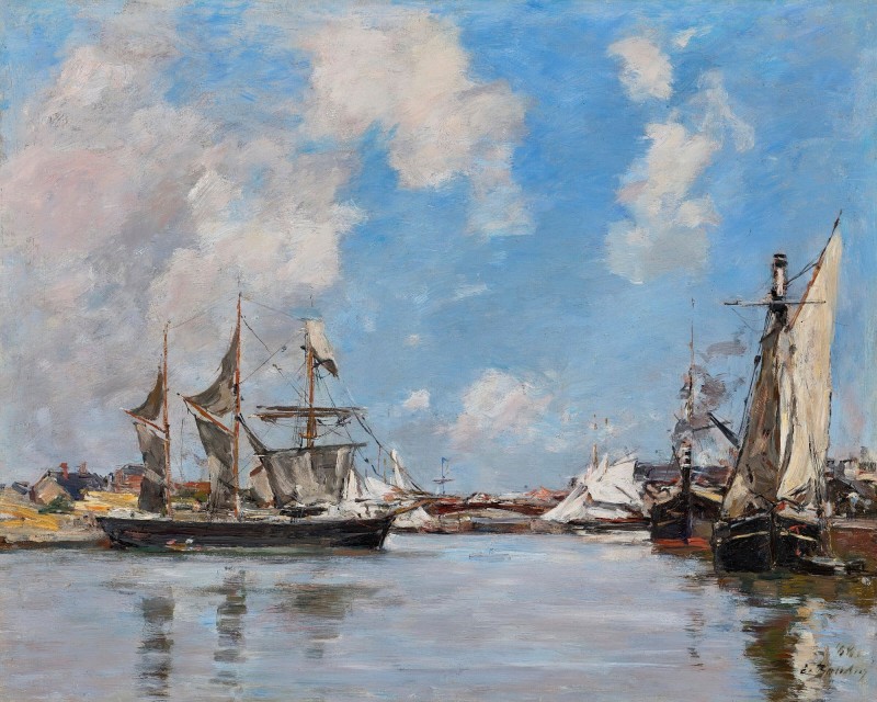 "Pictură. Peisaj maritim" by Eugène Boudin