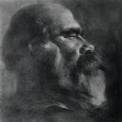 "Portret. Tibi" by Oxana Țip, 2004, 300x300mm, creion pe hârtie