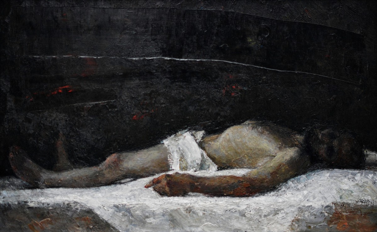 "Painting. Nude. Long term" by Victor Teslaru, 680x1100mm, oil on canvas