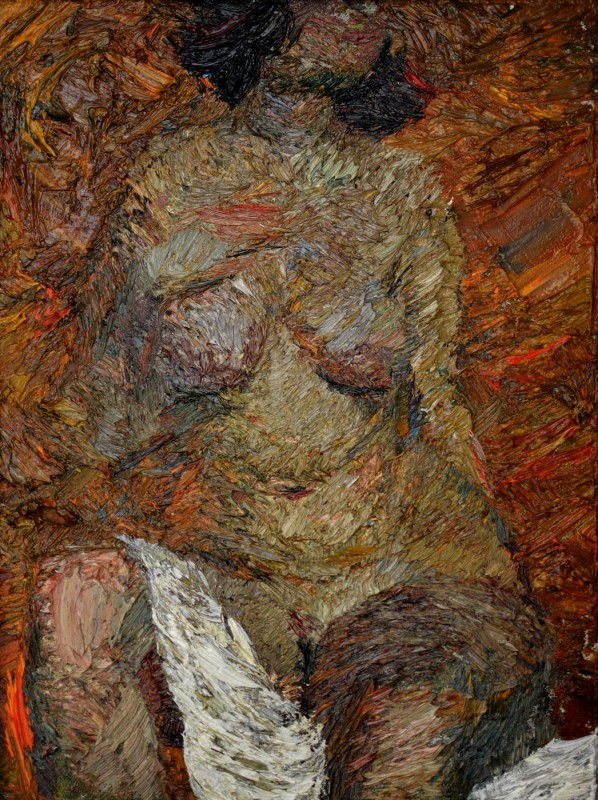 "Studiu. Nud" by Victor Teslaru, 2014, 400x300mm, oil on canvas