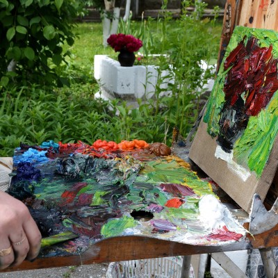 ... începutul practicii de pleinair de vară / clasa a VIII-a, a X-a și a XI-a. /