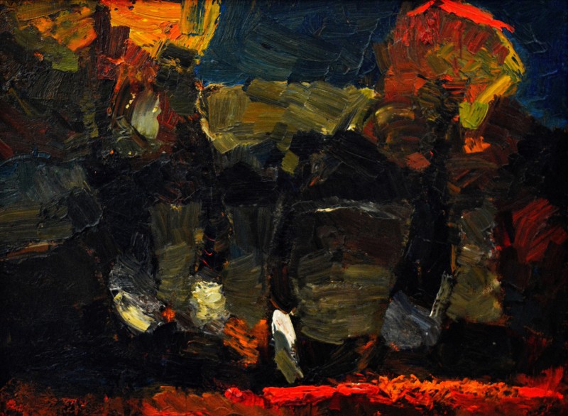 "Composition. Landscape" by Лина Аминов, 2003, 500x680mm, масло / холст