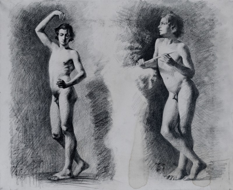 "Copie" by Виcтор Теслару, 2014, 400x500mm, соус / бумага
