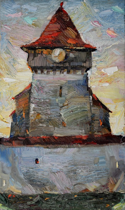 "Transilvania" by Alisa Bivol, 2017, 500x300mm, ulei pe pânză