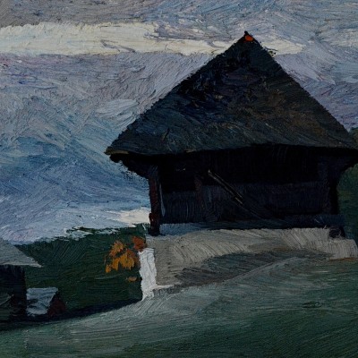 "Etude. Sibiu" by Anatol Ghimpu, 2012, 250x400mm, oil on canvas