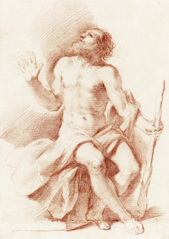 "Drawing. Nude" by Giovanni Francesco Barbieri - Guercino
