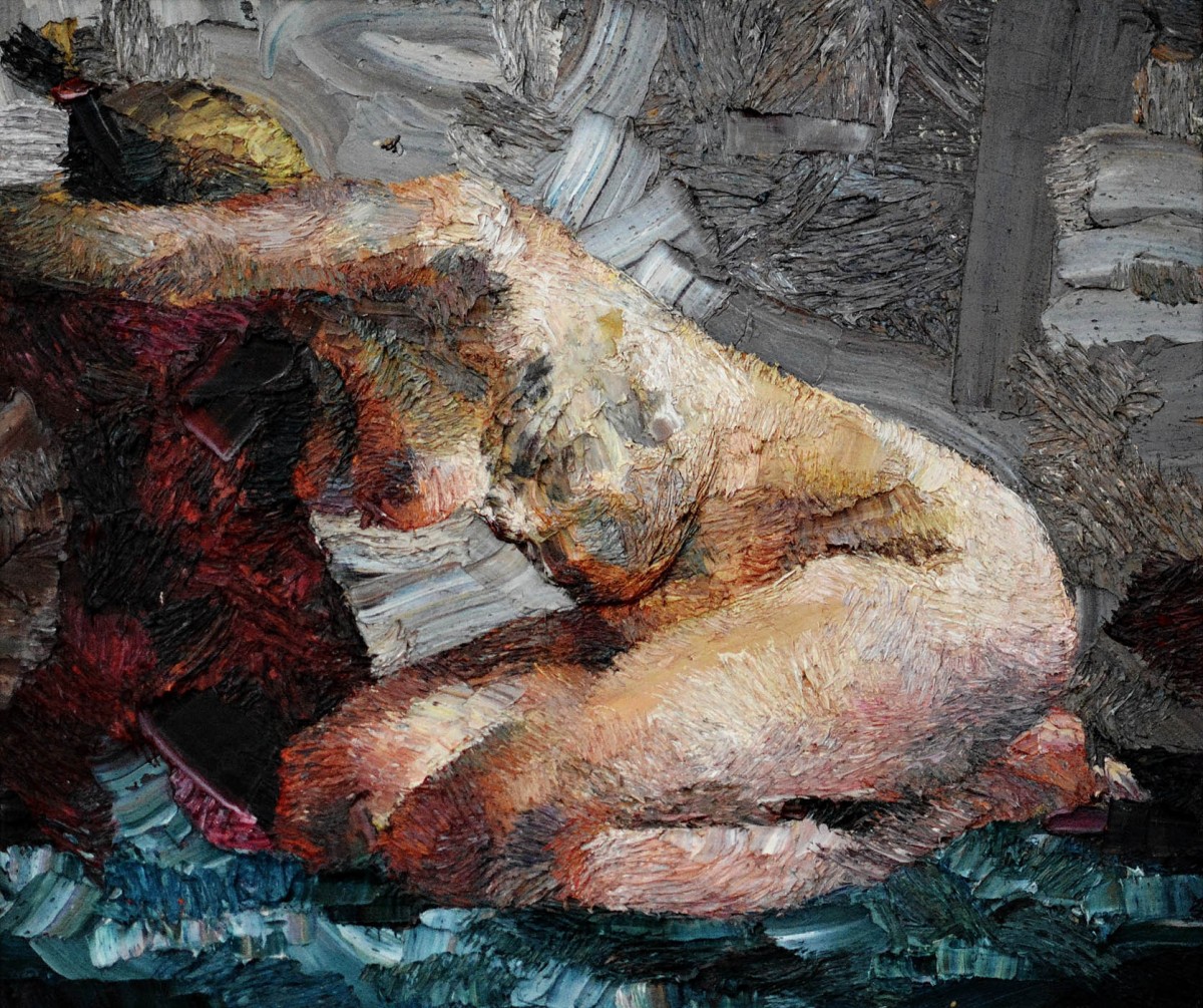 "Обнаженка" by Ниcолета Стати, 2001, 680x800mm, масло / холст