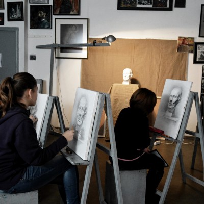 Lucru în ateliere. Pictură și desen. Decembrie 2016