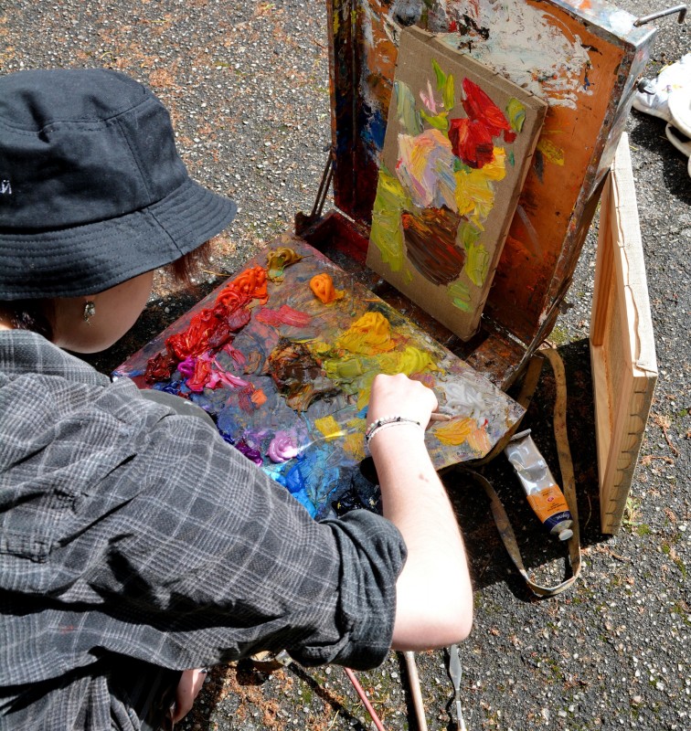 ... începutul practicii de pleinair de vară / clasa a VIII-a, a X-a și a XI-a. /