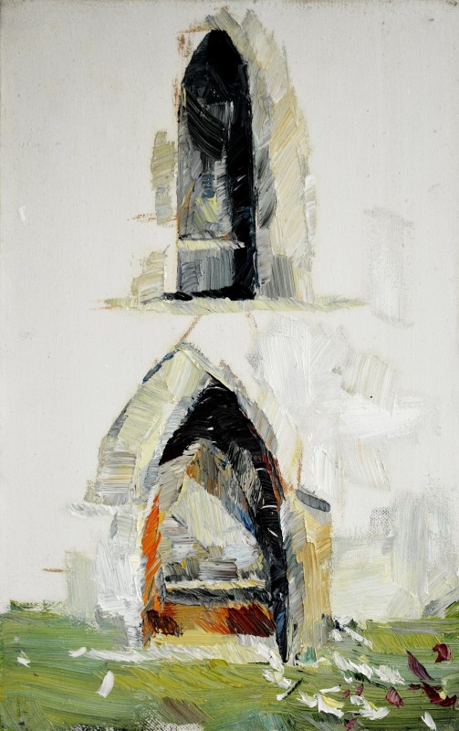 "Motiv" by Lidia Malai, 2022, 400x250mm, oil on canvas