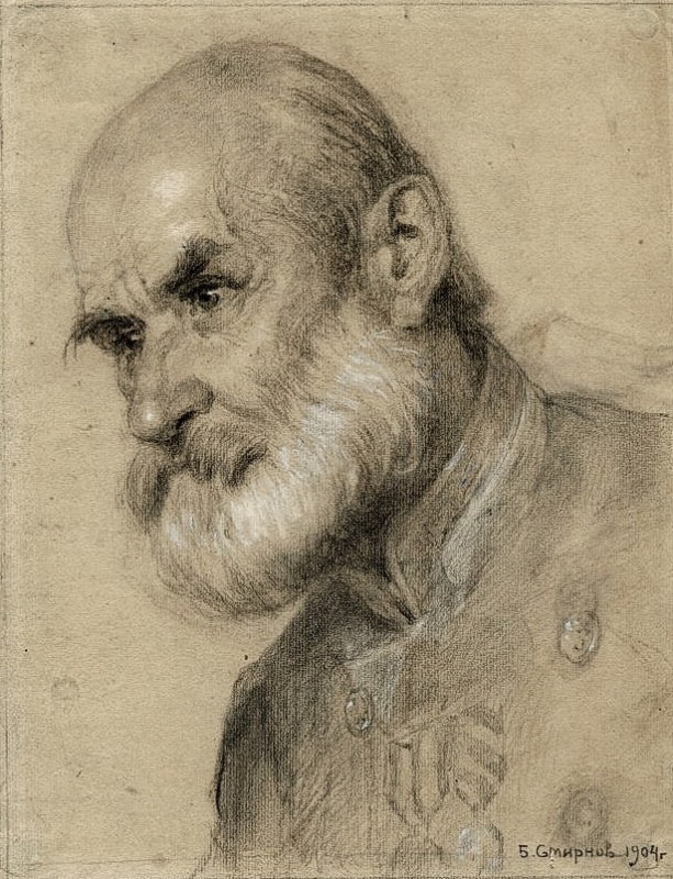"Drawing. Portrait" by Vasily Sergeyevich Smirnov