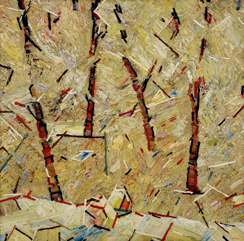 "Valea Trandafirilor" by Anatol Ghimpu, 1994, 800x800mm, ulei pe pânză