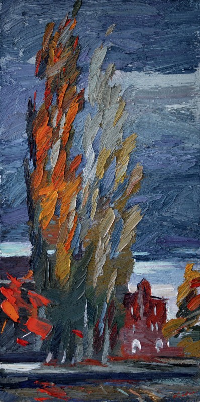 "Schiedam" by Anatol Ghimpu, 2020, 600x300mm, oil on canvas
