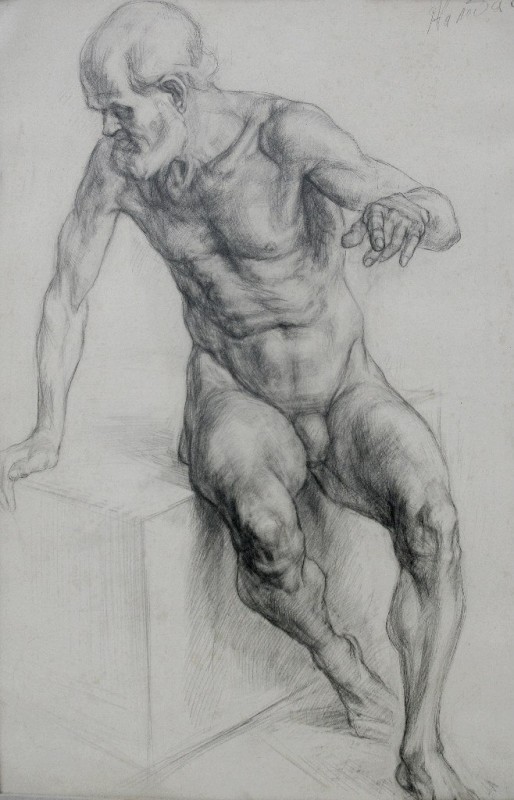 "Drawing. Nude" by Ghenadie Jalbă