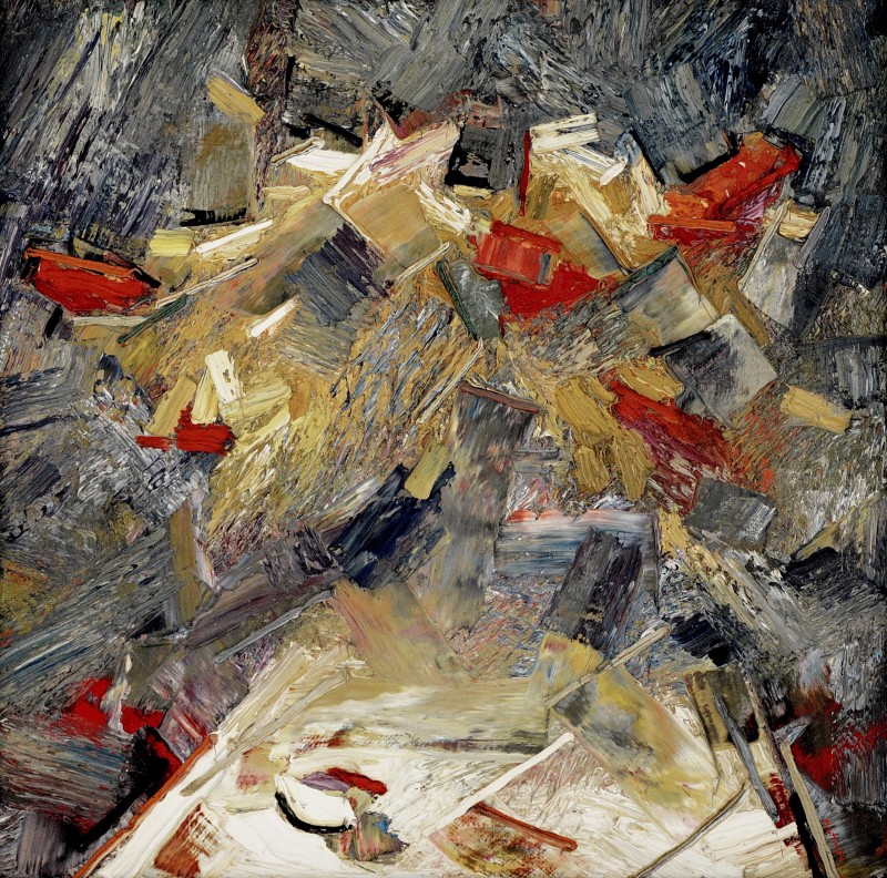 "Etude. Flowers" by Anatol Ghimpu, 1996, 550x500mm, oil on canvas