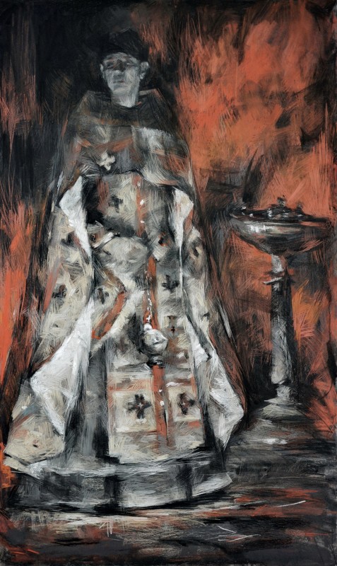"Drawing. Figure. Long term" by Doina Mîndrean, 1000x600mm, pastel on paper