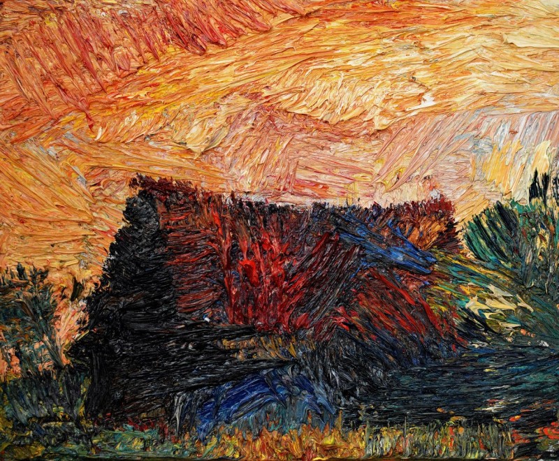 "Landscape" by Ion Golubei, 2015, oil on canvas