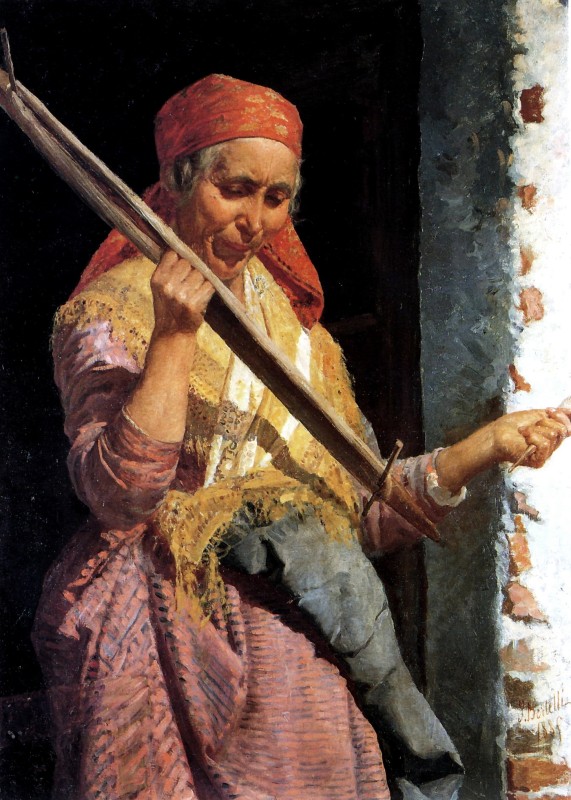 "Pictură. Figură / semifigură" by Santo Bertelli