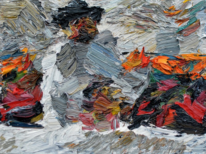 "Studiu" by Eduard Leahu, 2022, 150x200mm, ulei pe pânză