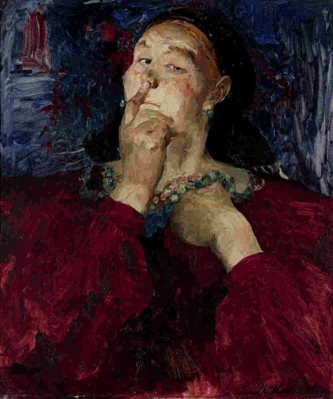 "Pictură. Figură / semifigură" by Filipp Andreevich Malyavin