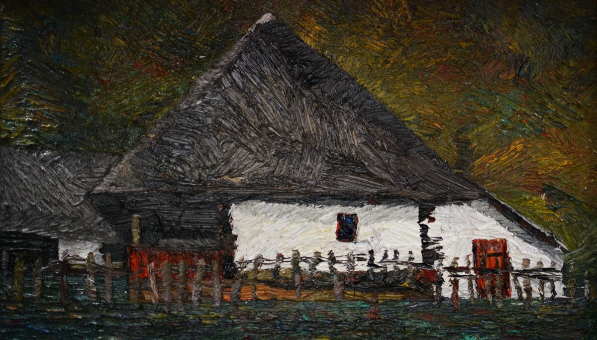 "Motiv. Sibiu ASTRA" by Vlada Cibuc, 2015, 300x520mm, oil on canvas