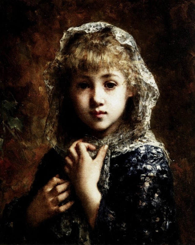 "Pictură. Portret" by Alexei Alekseevich Harlamoff (Kharlamov)
