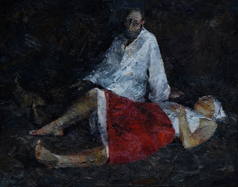 "Живопись. Фигура / полуфигура. Продолжительный" by Доина Мындреан, 700x900mm, масло / холст