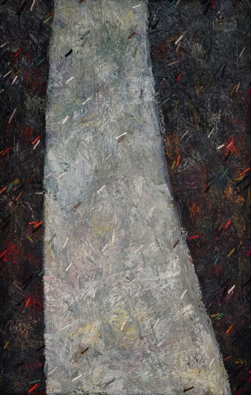 "Sfârtecare" by Anatol Ghimpu, 1996, 1150x750mm, ulei pe pânză