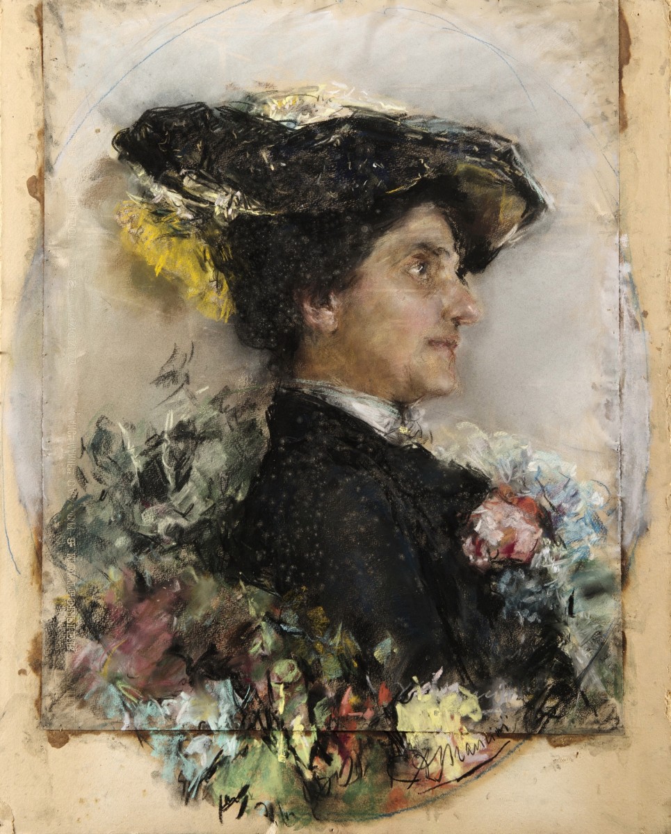 "Painting. Portrait" by Antonio Mancini