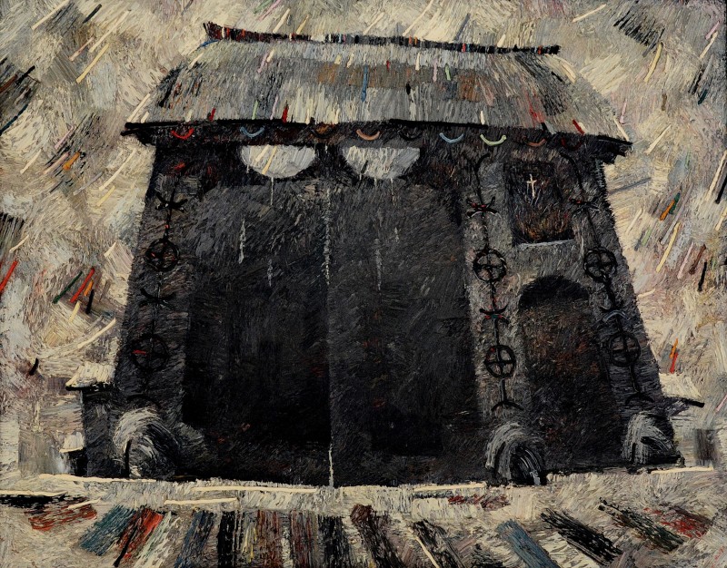 "Gates (Porți)" by Anatol Ghimpu, 2001, 950x1200mm, oil on canvas