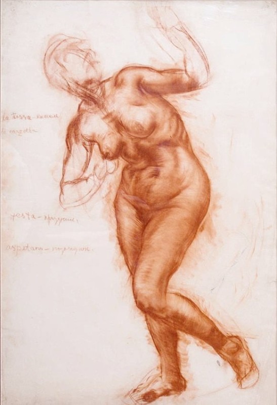 "Drawing. Nude" by Vasilii Ivanovic Suchaev