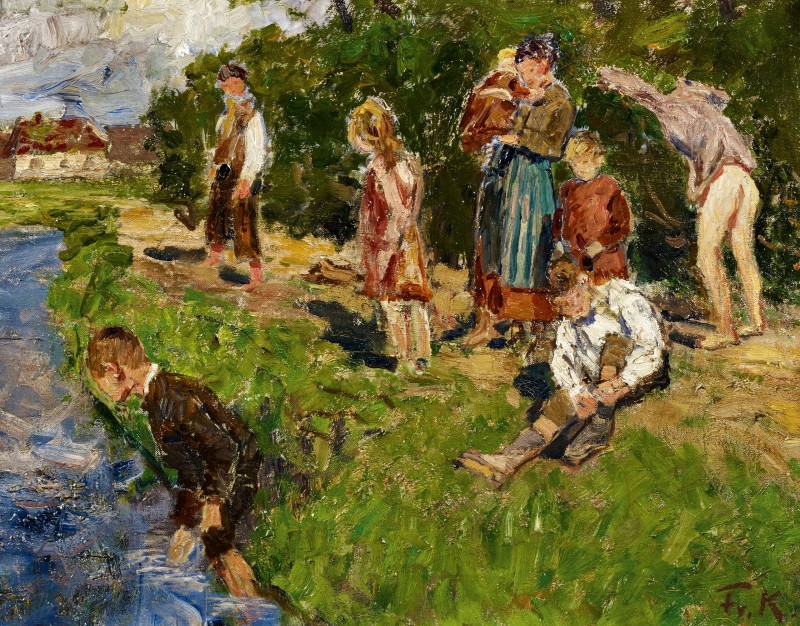 "Painting. People" by Friedrich Kallmorgen