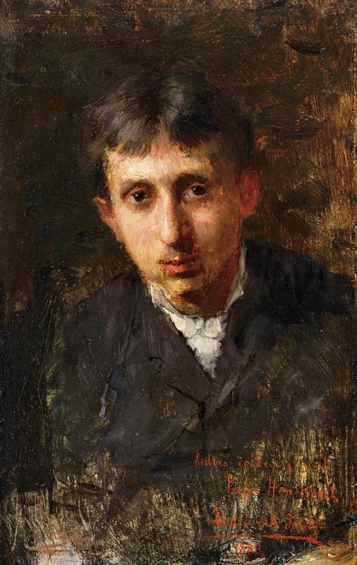 "Pictură. Portret" by Jenő Jendrassik
