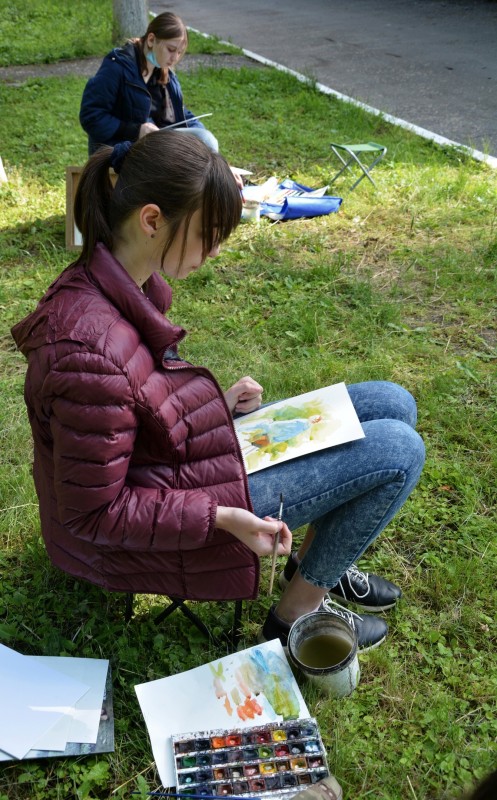 ... începutul practicii de pleinair de vară / clasa a VIII-a, a X-a și a XI-a. /