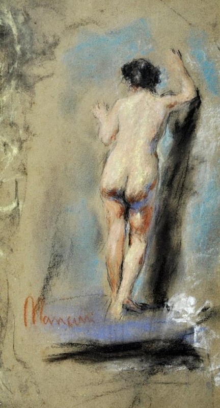 "Drawing. Nude" by Antonio Mancini