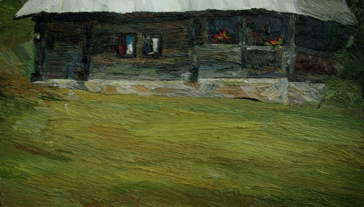 "Studiu. Căsuță" by Елена Ниcолэесcу, 2013, масло / холст