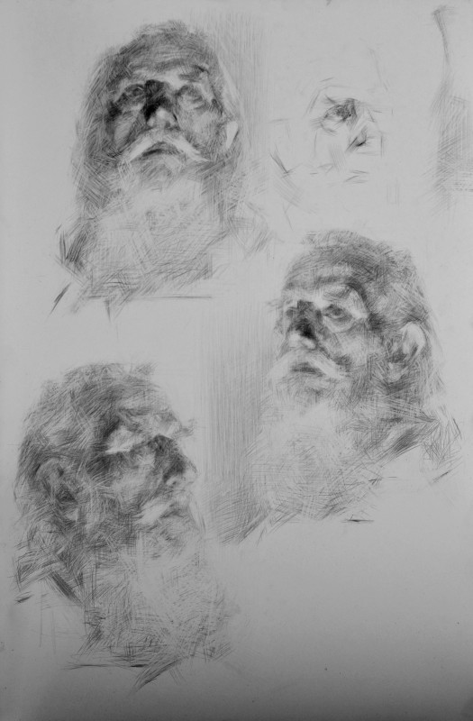 "Desen. Portret. De lungă durată" by Eduard Leahu, 700x500mm