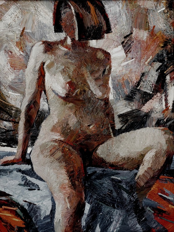 "Nude" by Anatol Ghimpu, 2001, 680x520mm, oil on canvas