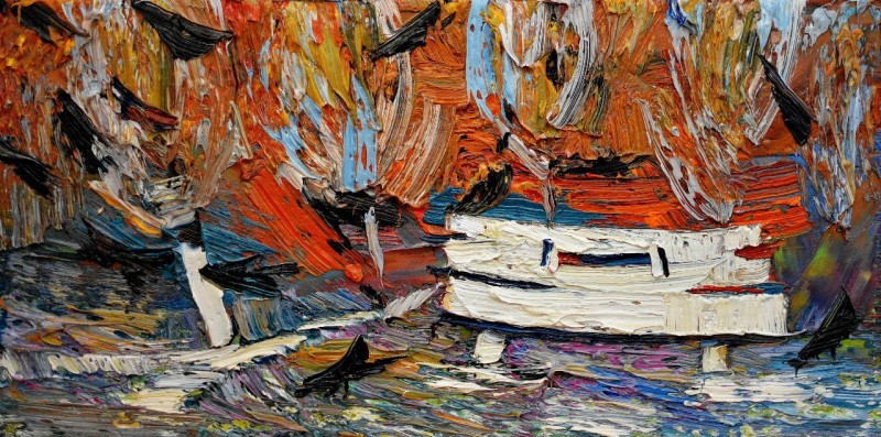 "Painting. Pleinair. Pleinair romania" by Nicoleta Stati, oil on canvas