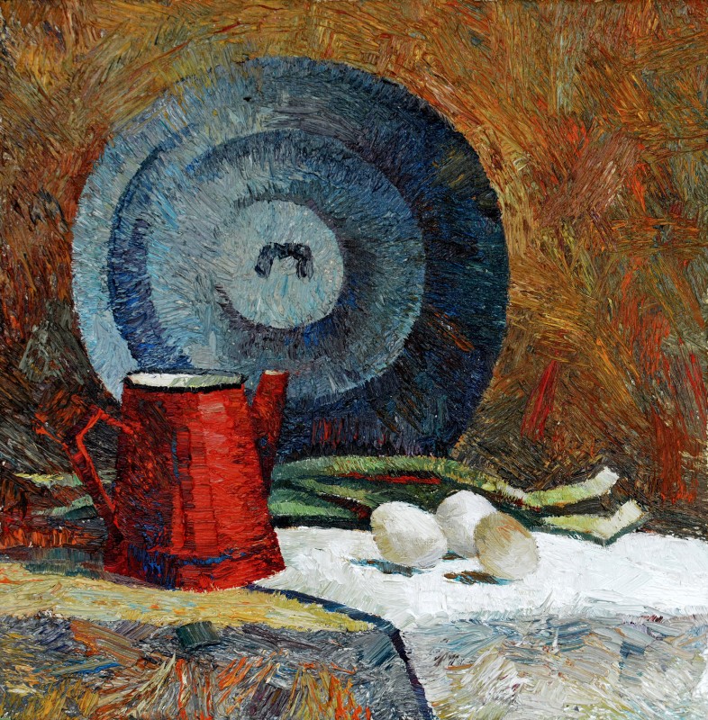 "Natură statică. Pleinair" by Alexandru Bodrug, 2015, 300x300mm, ulei pe pânză