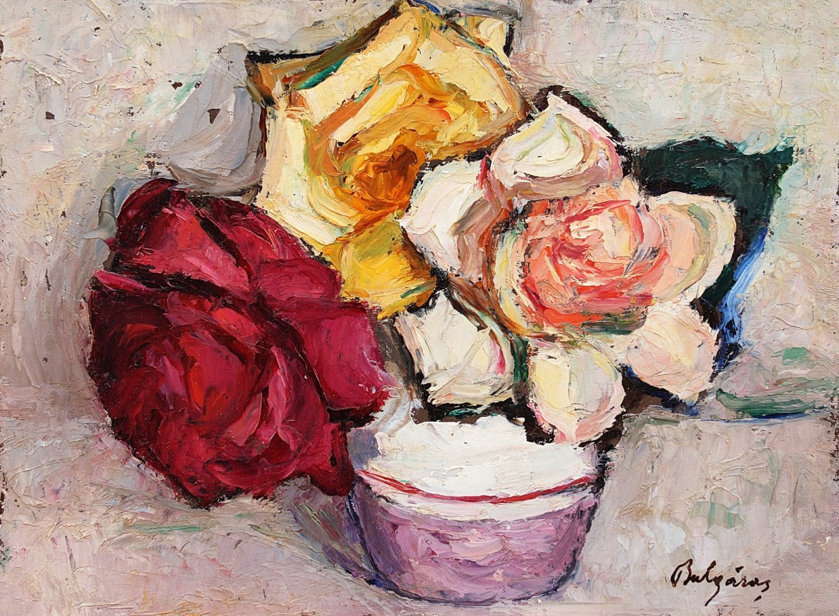 "Pictură. Flori" by Petre Bulgăraș