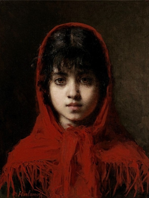 "Pictură. Portret" by Alexei Alekseevich Harlamoff (Kharlamov)